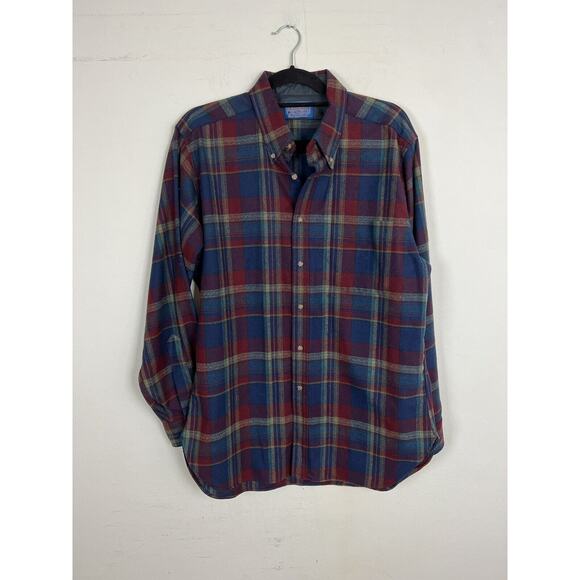 Vintage Pendleton 100% Virgin Wool Flannel. Size L - Picture 1 of 3